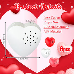 Copkim heart-shaped white voice recorder embedded in a plush toy