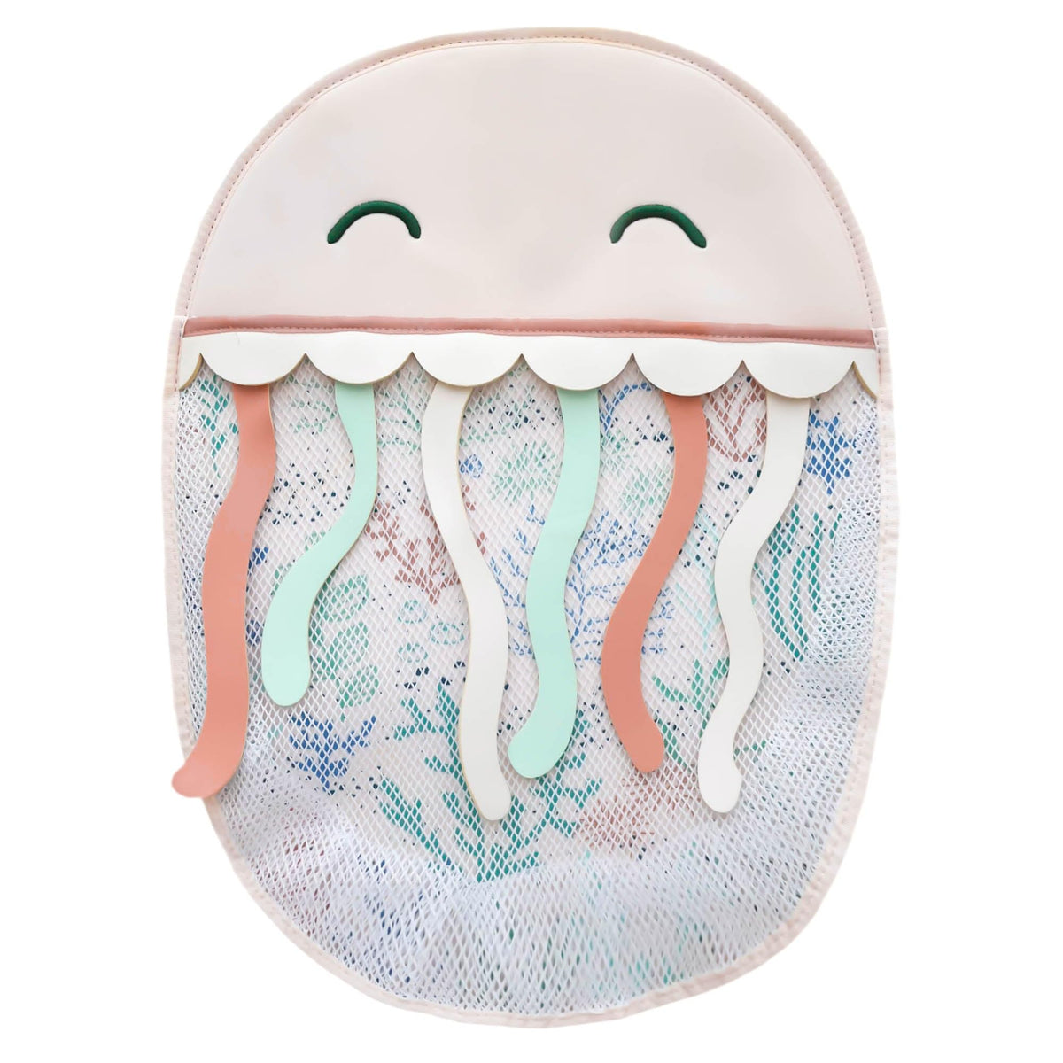 Copper Pearl Oceana bath toy organizer with suction cups on tile for secure storage.