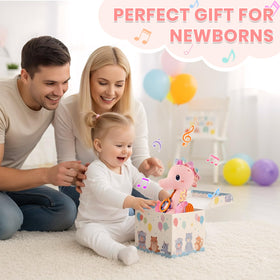 Coqin Baby Seahorse Toy pink soft plush ensures safe, cuddle-worthy play.
