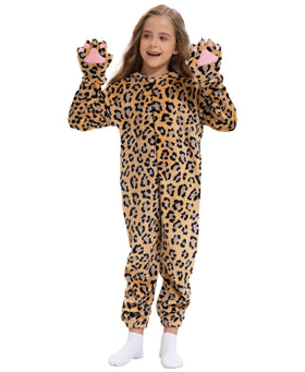 Corespe cheetah costume with paw print accents for authentic look.