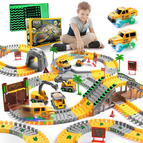 Coroiesty 264pcs construction tracks, colorful play setup to spark creativity and problem-solving.