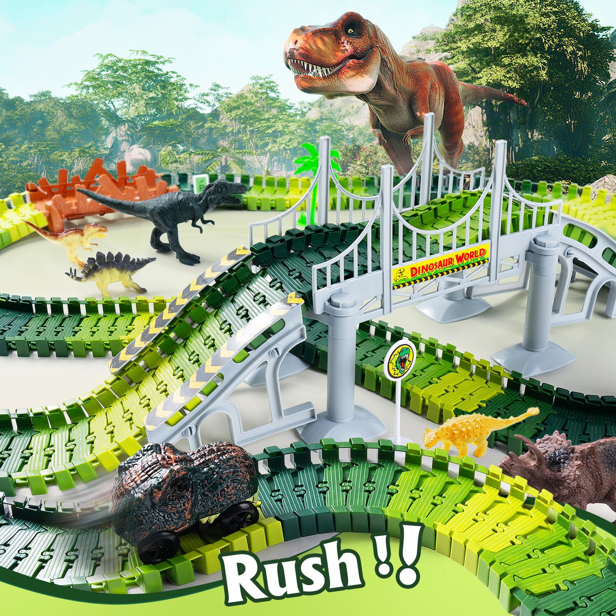 Coroiesty track pieces arranged for flexible layouts encourage open-ended exploration.