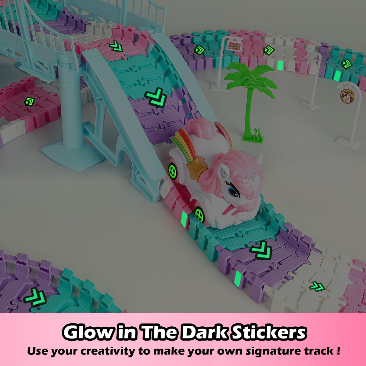 Coroiesty two unicorn cars add action and drama to playtime