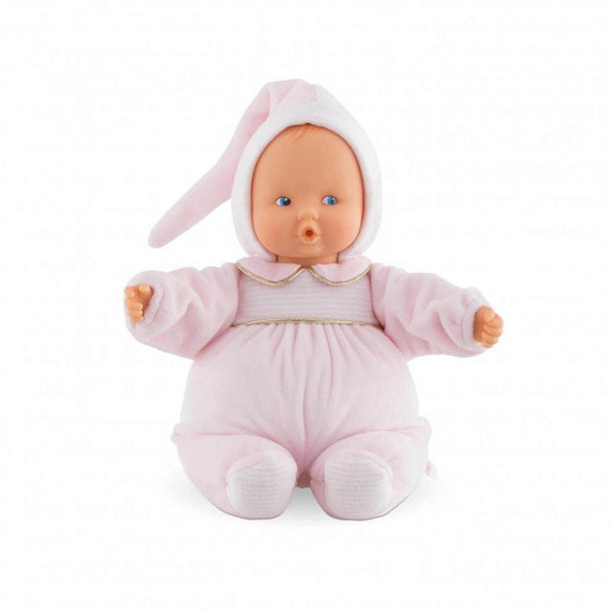 Corolle Babipouce Sweet Dreams vanilla-scented vinyl detail for soothing infant touch.