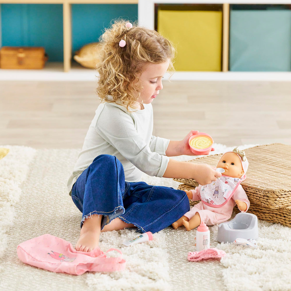Corolle bottle for 12-inch dolls, encourages pretend feeding