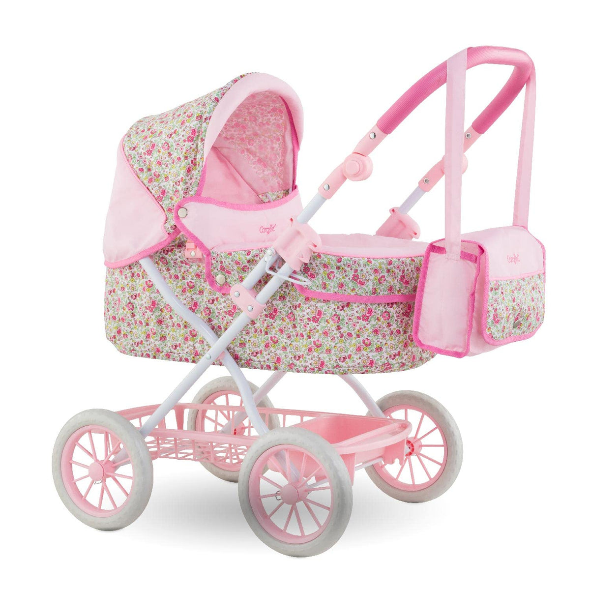 Corolle baby doll stroller with foldable design for easy storage and travel