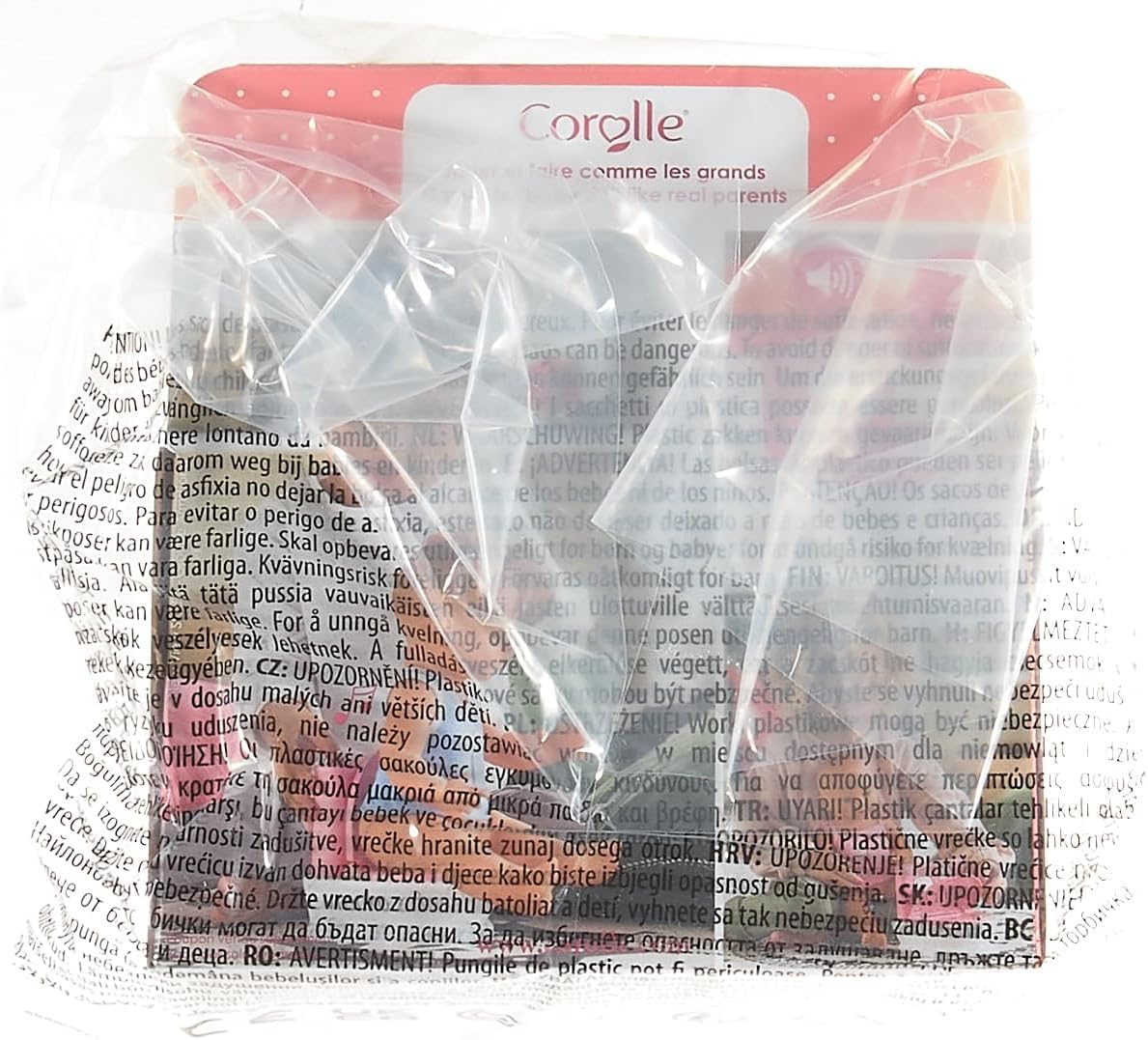 Corolle toy set simplifies learning with simple mechanics and audible cues.