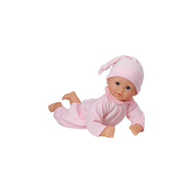 Corolle Bébé Calin Charming Pastel doll in pink pajama set for cozy cuddles and bedtime play.