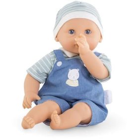 Corolle Bebe Calin Mael Boy with sleeping eyes ideal for naptime pretend play.