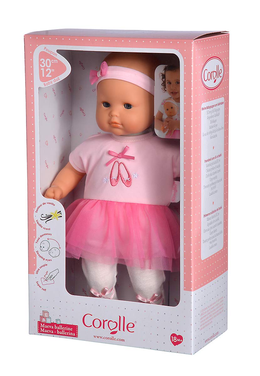 Soft-body Corolle Maeva doll, lightweight and easy to hold.