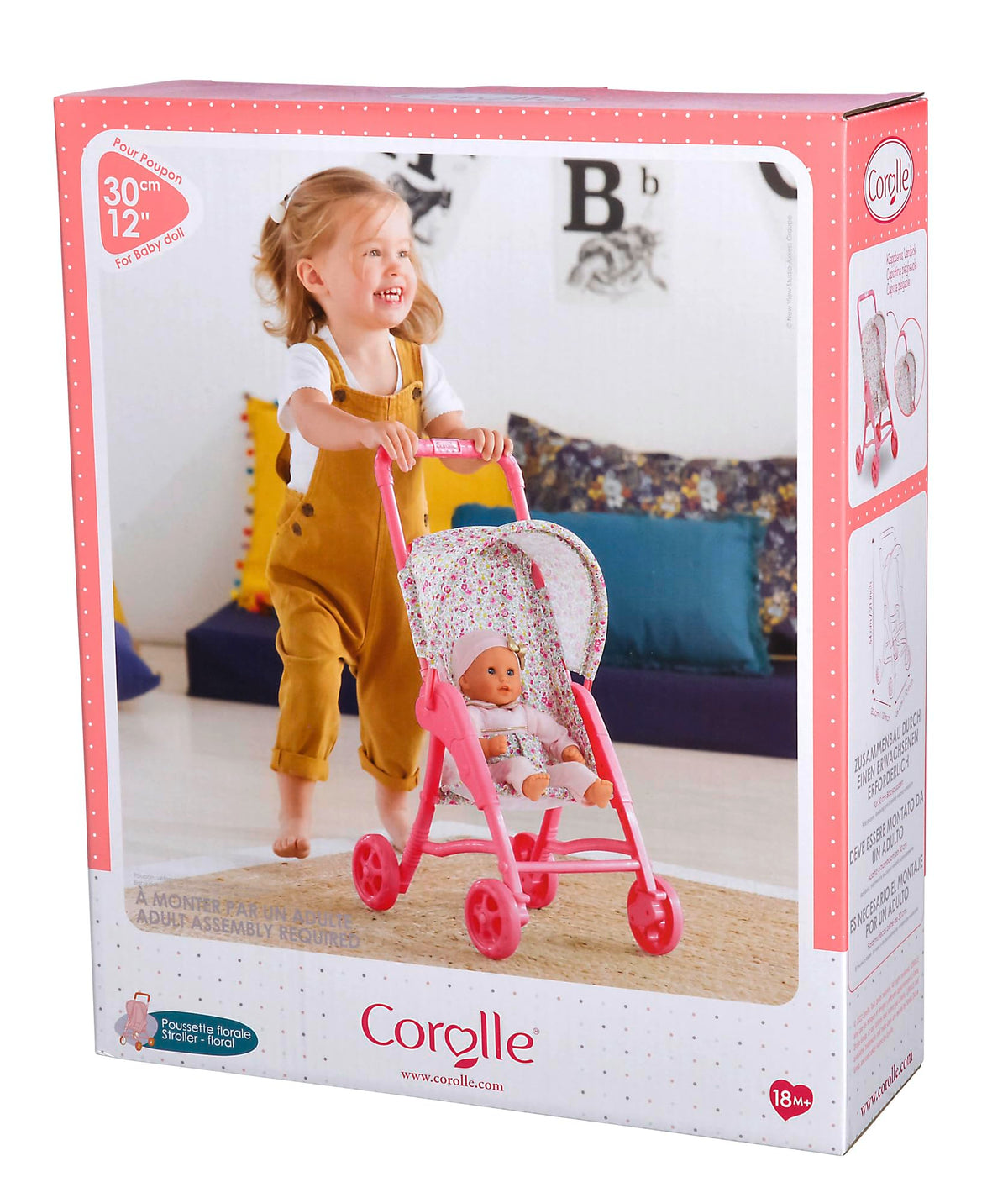 Corolle lightweight frame keeps playtime easy to maneuver