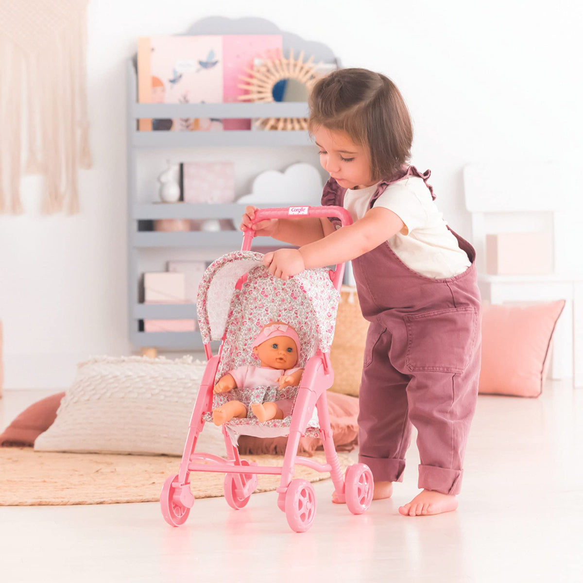 Corolle pink and white design appeals to young caregivers