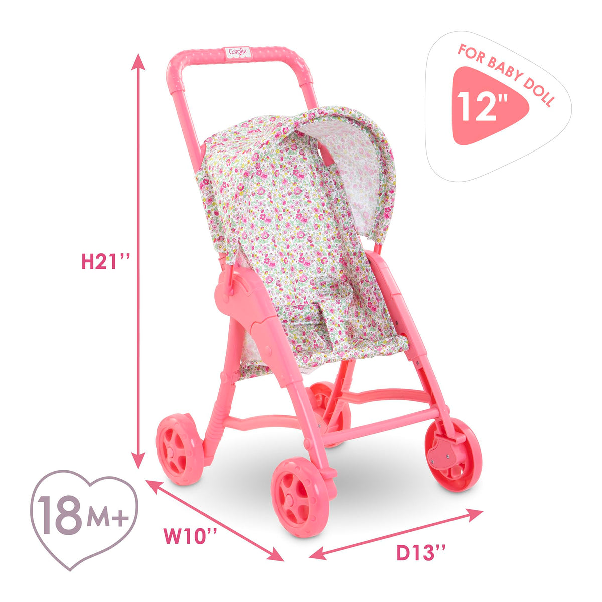 Corolle stroller wheels glide smoothly for play