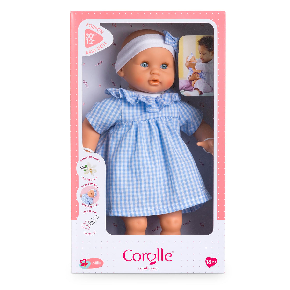 Corolle Premier Poupon Calin inspires imaginative caregiving play.