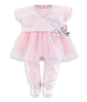 Corolle Sport Dance outfit for 12-inch dolls with pink dress, easy dress-up for kids.