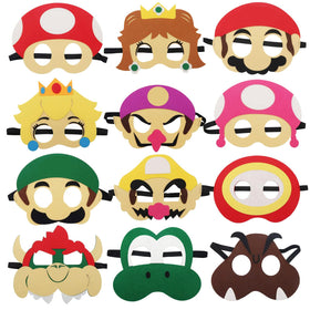 Corpower 12Pcs felt masks set for birthday party fun and imaginative play