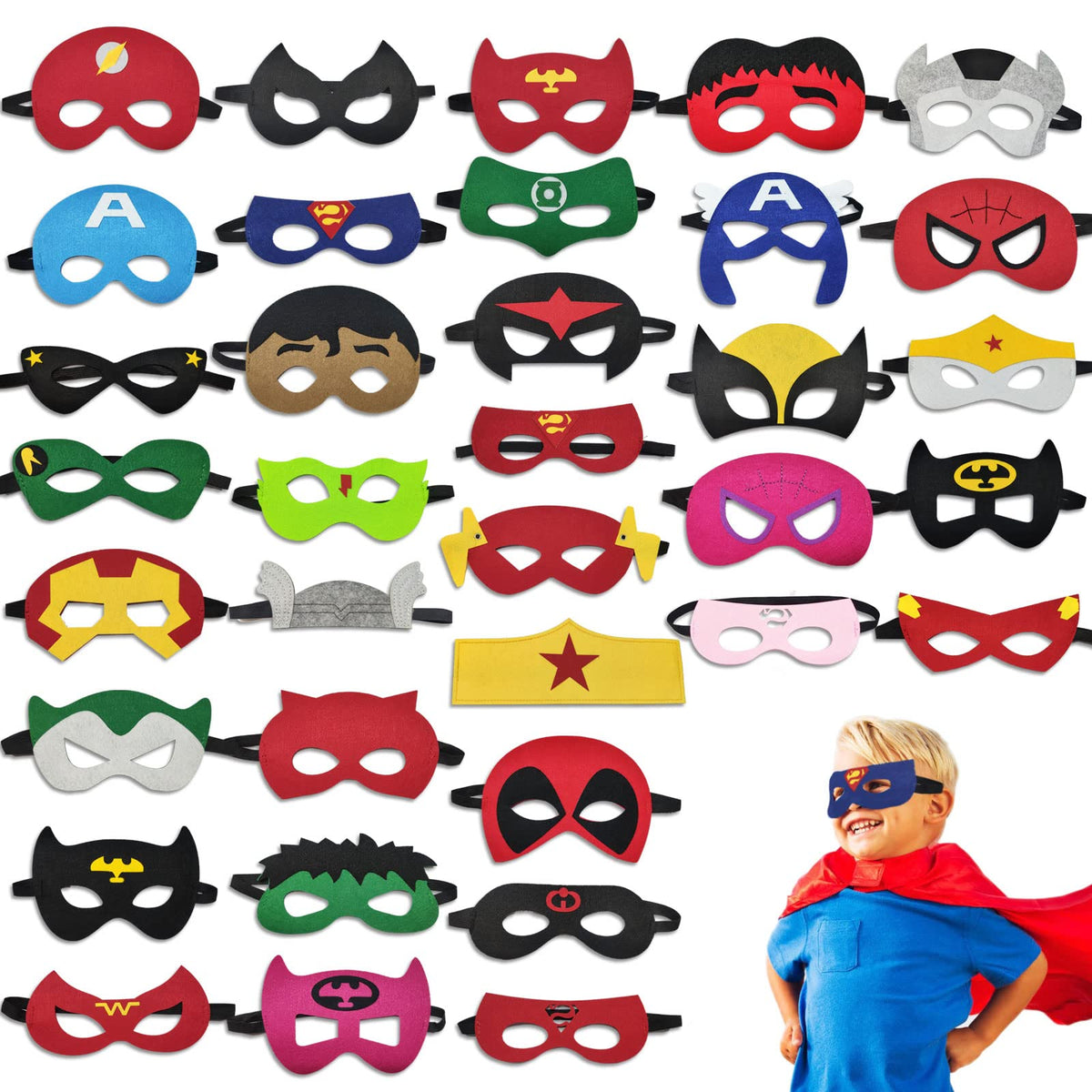 Corpower kid hero masks with comfortable fit for imaginative play