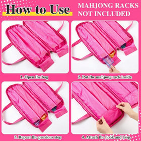 Cosblank bag fits mahjong racks up to 20 inches for versatile storage.