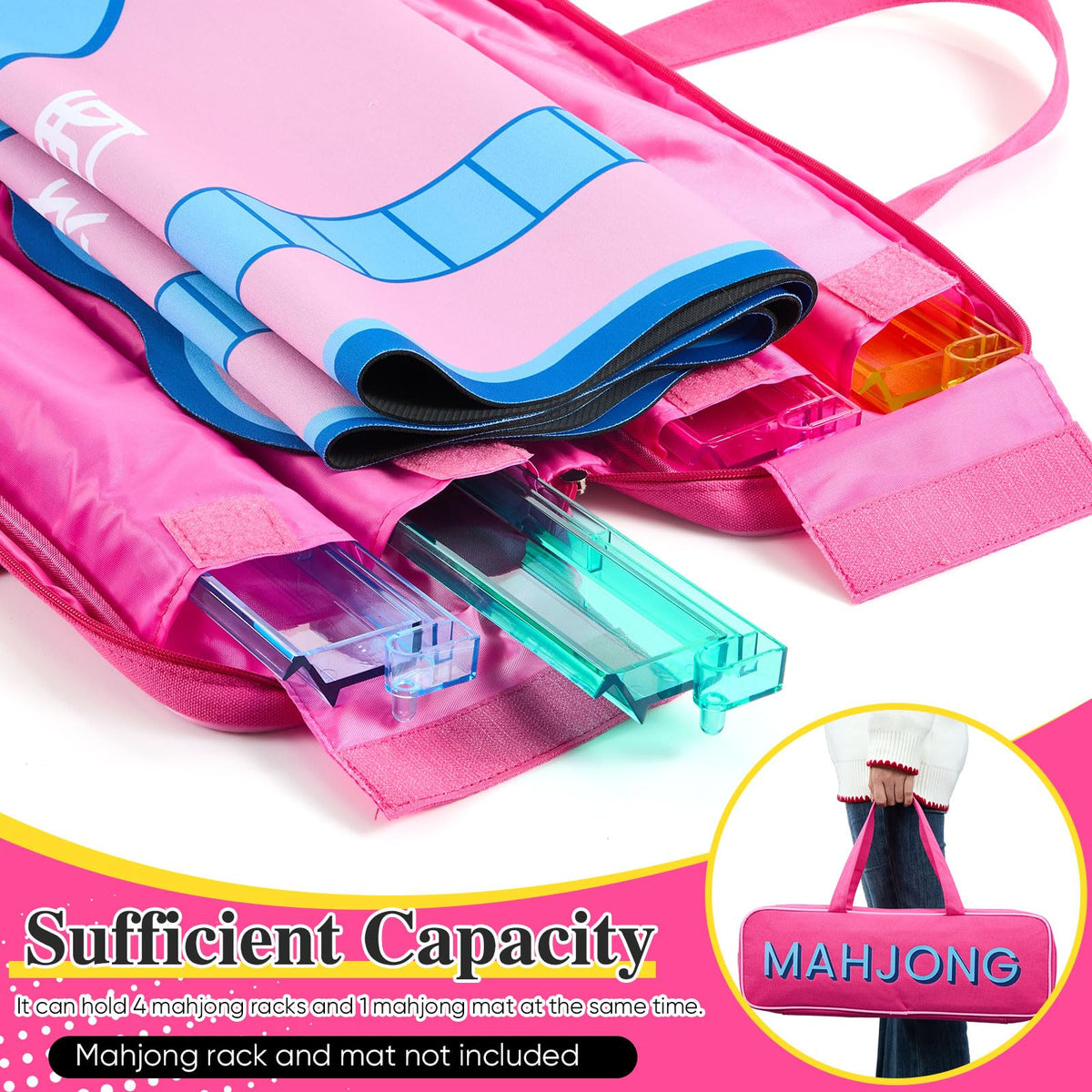 Cosblank bag with handle for easy travel to games and events.