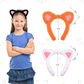 Cosdeaor cat ears headband gray, comfy for all-day wear during events.