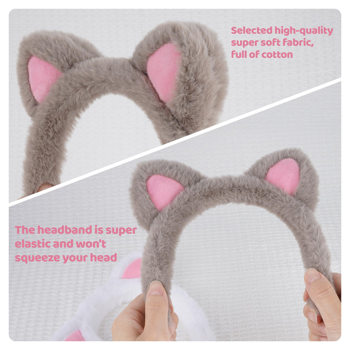 Cosdeaor cat ears headband orange, adds vibrant flair to party outfits.