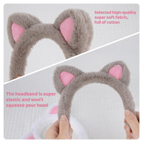 Cosdeaor cat ears headband orange, adds vibrant flair to party outfits.