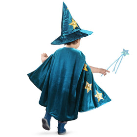 CosInStyle kids magic wand blue completes the spellbinding cosplay look.