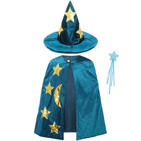 CosInStyle kids star-pattern cape adds charm and visual appeal.