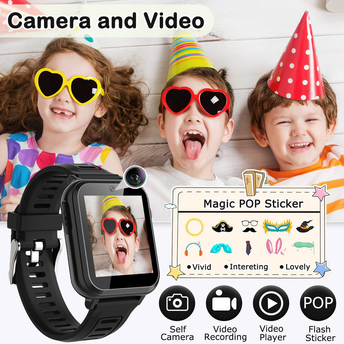 Cosjoype Kids Game Watch camera capturing joyful moments