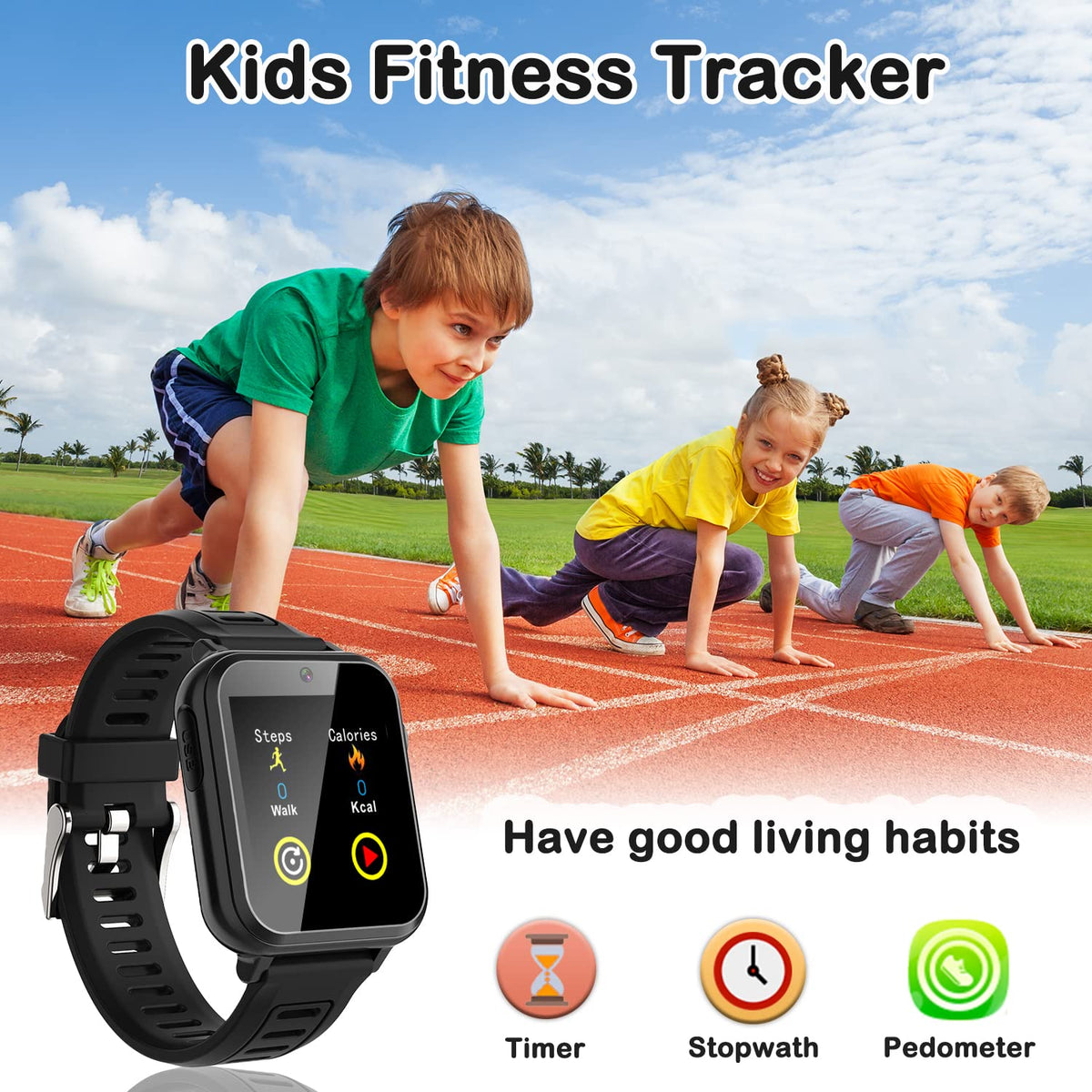 Cosjoype Kids Game Watch in use with kids during playtime