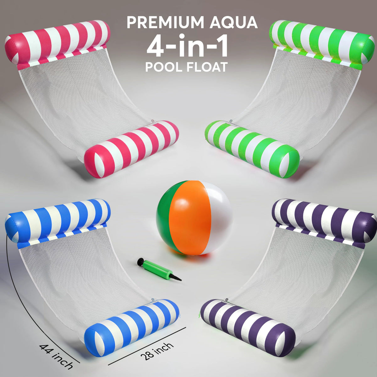 Cosmic Chameleon air pump shown with pool floats for quick setup.