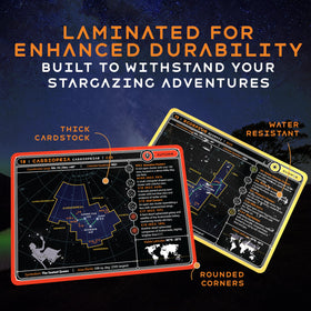 Cosmic Shards Stargazing Cards back-notes highlight culture and observation tips.