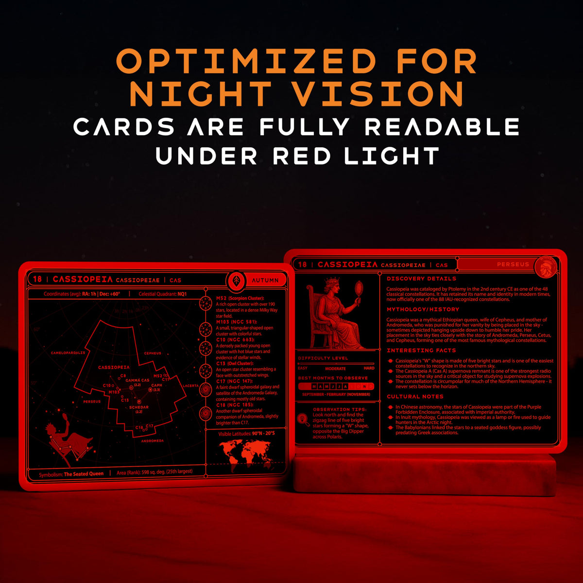 Cosmic Shards Stargazing Cards durable-cardstock closeup demonstrates lasting quality.