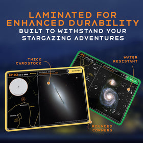 Cosmic Shards Stargazing Cards eyepiece view simulation enhances observing prep