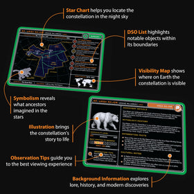 Cosmic Shards Stargazing Cards night-sky view inspires practical stargazing sessions.
