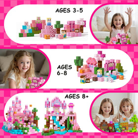 Cosminy kid-friendly design promotes hand-eye coordination during building.
