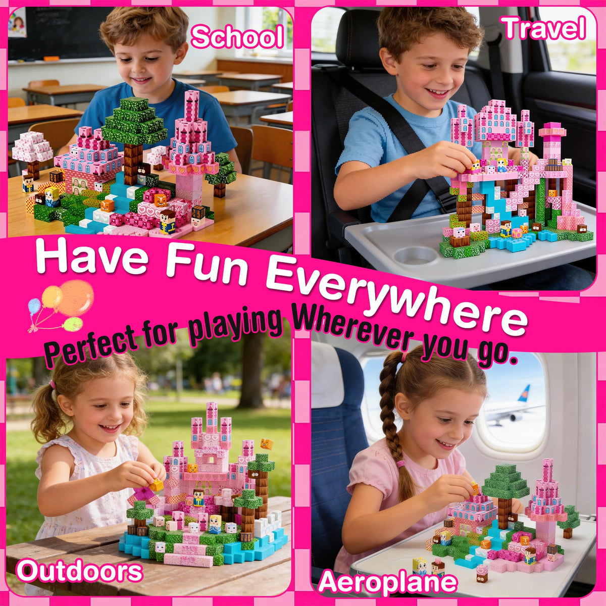 Cosminy magnetic blocks support STEM learning through hands-on construction.