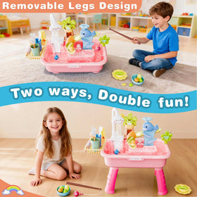 Cosminy water table with removable legs enabling seated or standing play.
