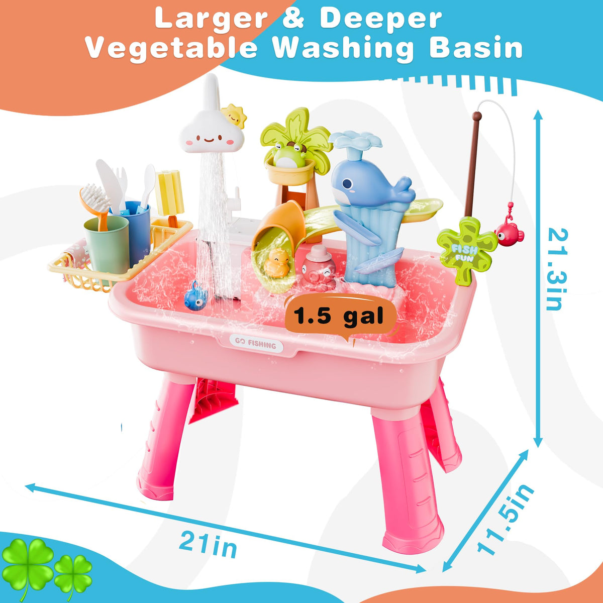 Cosminy water table outdoors for sunny day sensory play and exploration.