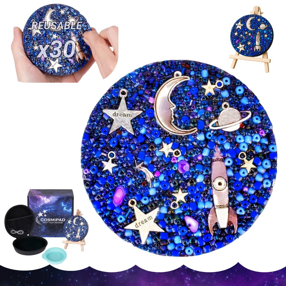 Cosmipad reusable picky pad with galaxy melt for calming fingertips
