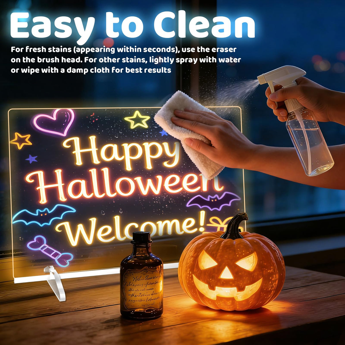 Cosmody LED drawing board cleaning cloth for quick wipe, no ghosting