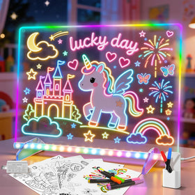Cosmody LED drawing board kids 16-inch front view promotes collaborative drawing