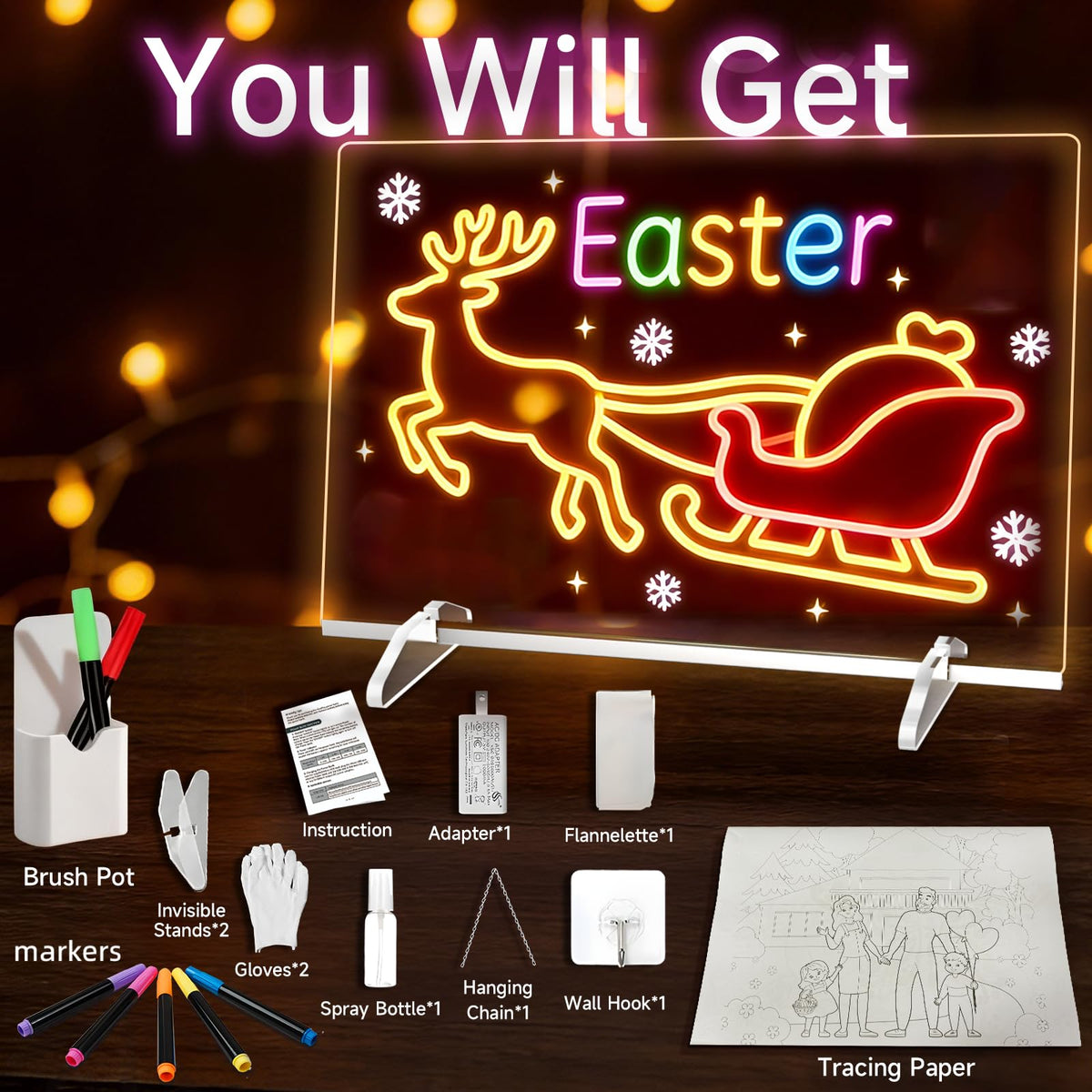 Cosmody LED drawing board tracing papers set for guided practice