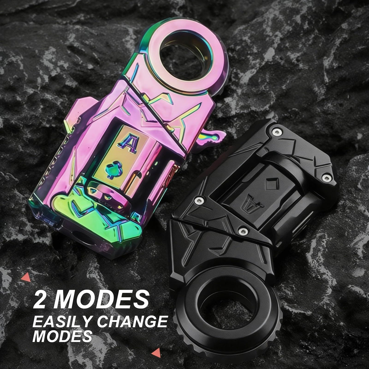 Cossify gun fidget toy metal slider offers durable premium feel.