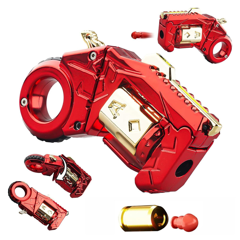 Cossify gun fidget toy metal shell close-up for tactile play and stress relief.