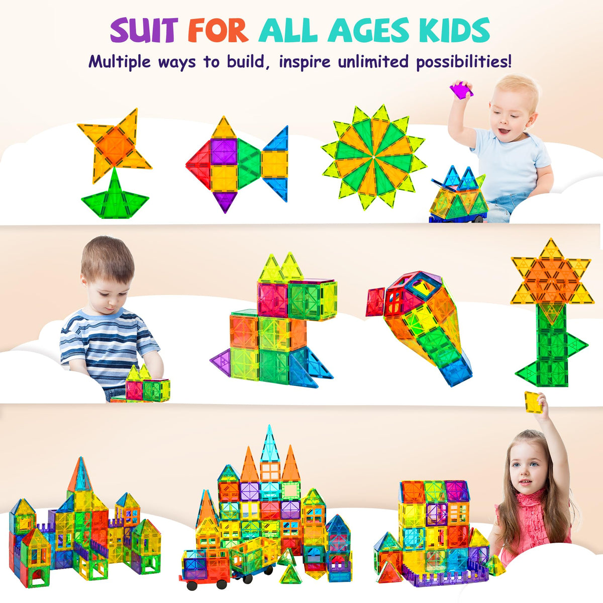 Cossy educational tiles encourage color and shape recognition during play.
