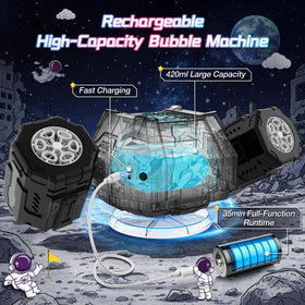 Cossy bubble machine with 7-color lights to enhance mood during play