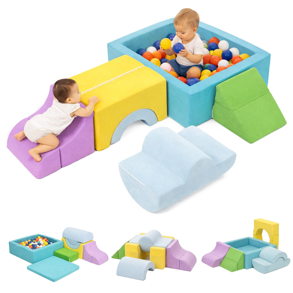 Cossy foam climbing blocks collection promotes safe, imaginative play.