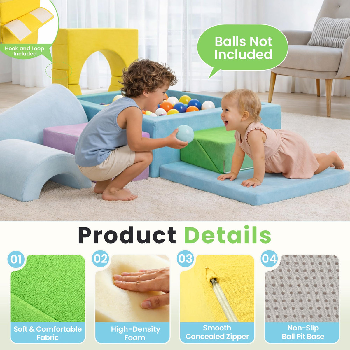 Cossy high-density foam provides sturdy cushioning.