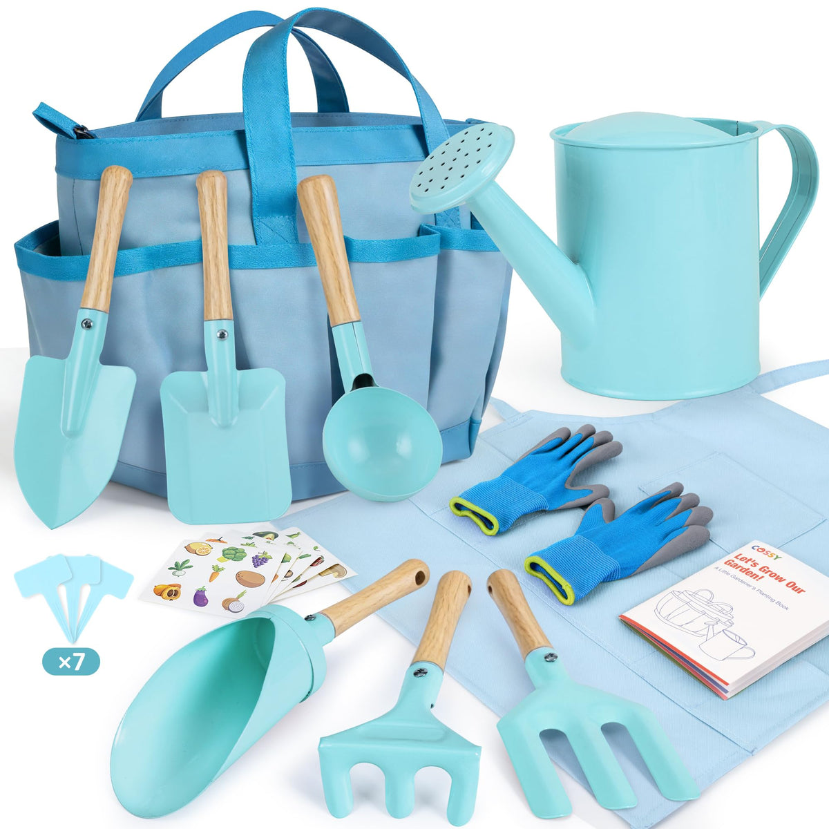 Cossy Kids Gardening Set tote bag and tools, ideal for tidy outdoor play.